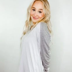 143 Story Penny Contrast Stitch Top