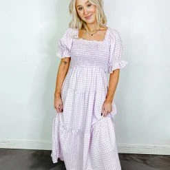 &Merci Dresses Finley Smocked Gingham Dress