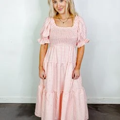&Merci Dresses Finley Smocked Gingham Dress