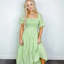 &Merci Dresses Finley Smocked Gingham Dress