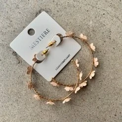 TRENDY Wholesale Jewelry Flower Hoop Earrings