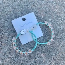 TRENDY Wholesale Flower Beaded Hoops - Stylish Boho Earrings for Women 7 TRENDY Wholesale Flower Beaded Hoops