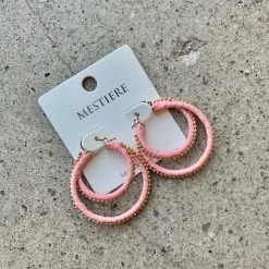 Golden Stella Studded Double Hoop Earrings Jewelry