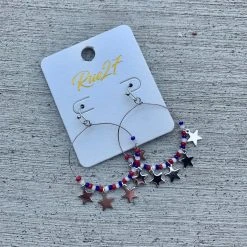 TRENDY Wholesale Beaded Star Charm Earrings