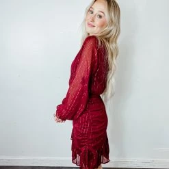 She + Sky Eve Sparkle Ruched Dress Dresses