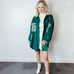 143 Story Hunter Contrast Corduroy Jacket Tops