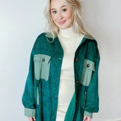 143 Story Hunter Contrast Corduroy Jacket Tops