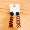 Golden Stella Acrylic Gamecocks Earrings Game Day Collection
