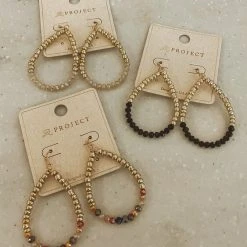 Golden Stella Jewelry Beaded Teardrop Earrings