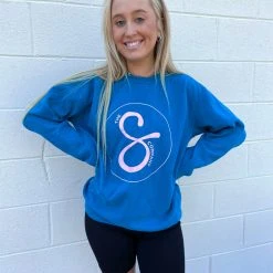 S&S Activewear Tops Swank Circle Logo Sweatshirt