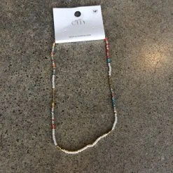 Moral Compass Multi Colored Beaded Pearl Necklace