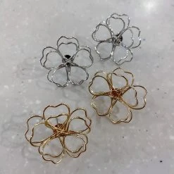 The Swank Company Jewelry Wild Flower Wire Earrings