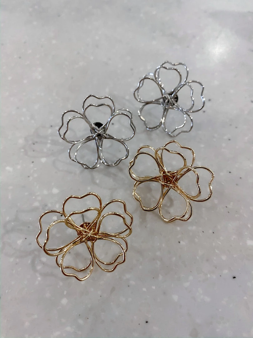 The Swank Company Wild Flower Wire Earrings - Stylish Jewelry for Women 3 The Swank Company Jewelry Wild Flower Wire Earrings