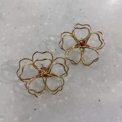 The Swank Company Jewelry Wild Flower Wire Earrings