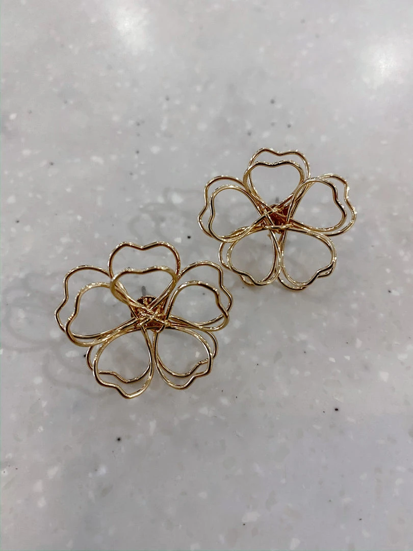 The Swank Company Wild Flower Wire Earrings - Stylish Jewelry for Women 4 The Swank Company Jewelry Wild Flower Wire Earrings