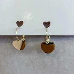 The Swank Company Dainty Heart Hoop Earrings Jewelry