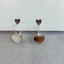 The Swank Company Dainty Heart Hoop Earrings Jewelry