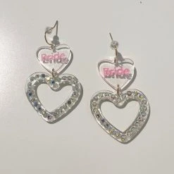 Golden Stella Jewelry Bride Heart Earrings