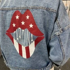 Rivalry Runway Game Day Lips Denim Jacket Game Day Collection