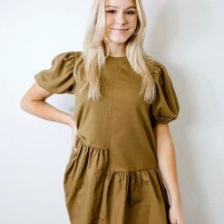 2.7 August Apparel Dresses Campbell Knit Poplin Dress