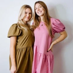 2.7 August Apparel Dresses Campbell Knit Poplin Dress