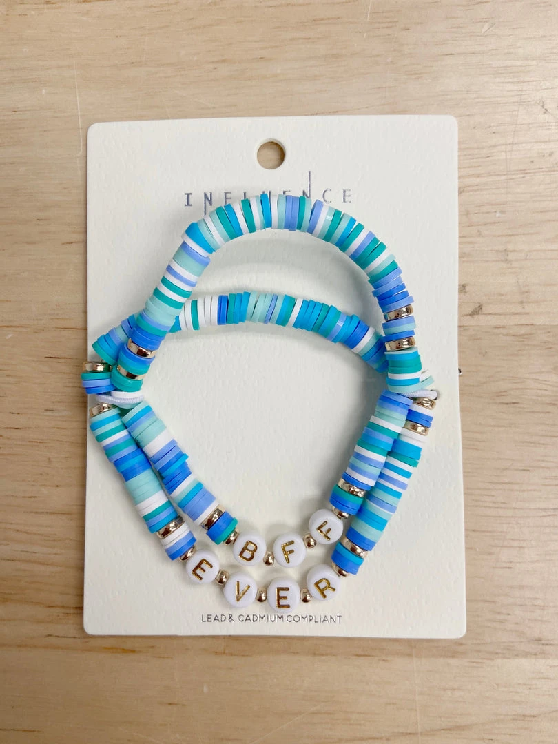 TRENDY Wholesale BFF Rubber Bead Bracelet Set - Stylish Jewelry for Best Friends 5 TRENDY Wholesale BFF Rubber Bead Bracelet Set Jewelry