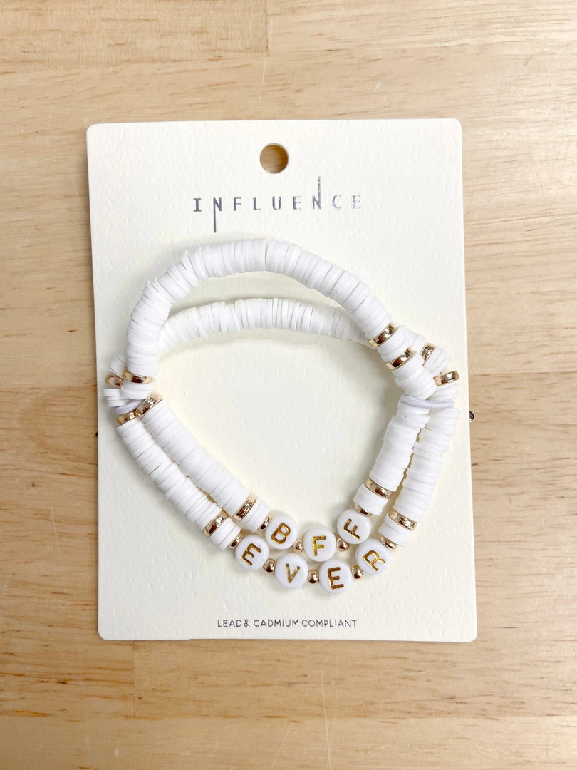 TRENDY Wholesale BFF Rubber Bead Bracelet Set - Stylish Jewelry for Best Friends 4 TRENDY Wholesale BFF Rubber Bead Bracelet Set Jewelry