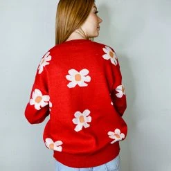 143 Story Tops Juliet Floral Knit Sweater