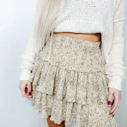 By Together Taylor Smocked Ruffle Mini Skirt