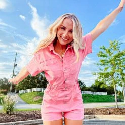 Day + Moon Maggie Denim Romper - Stylish Women's Romper for Casual Wear 9 Day + Moon Rompers Maggie Denim Romper