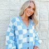 Listicle Bonnie Gingham Sweater Cardigan Tops