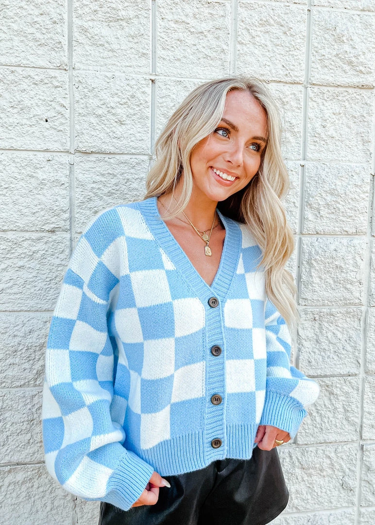 Listicle Bonnie Gingham Sweater Cardigan Tops - Stylish Women's Outerwear 3 Listicle Bonnie Gingham Sweater Cardigan Tops