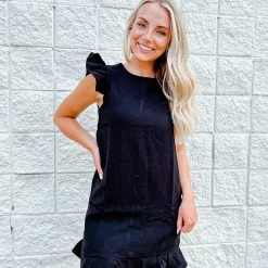 TCEC Georgia Flutter Ruffle Dress