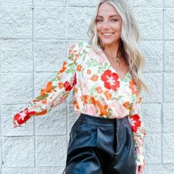 Entro Olivia Floral Bodysuit Tops