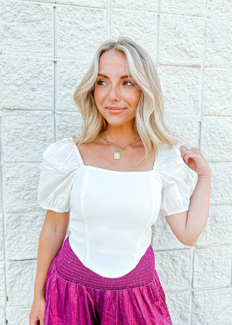 TCEC Tops Christy Knit Puff Sleeve Top - Stylish Women's Casual Blouse 3 TCEC Tops Christy Knit Puff Sleeve Top