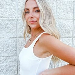 TCEC Reece Square Neck Bodysuit Tops