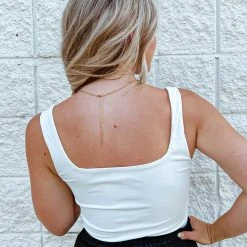 TCEC Reece Square Neck Bodysuit Tops