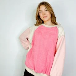 Listicle Molly Color Block Sweatshirt