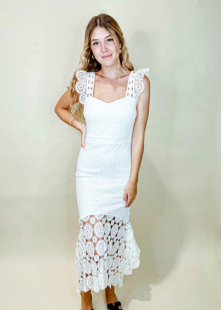 Lena Southwest Lace Midi Dress - Boho Chic Floral Print Dress for Women 3 Lena Southwest Lace Midi Dress