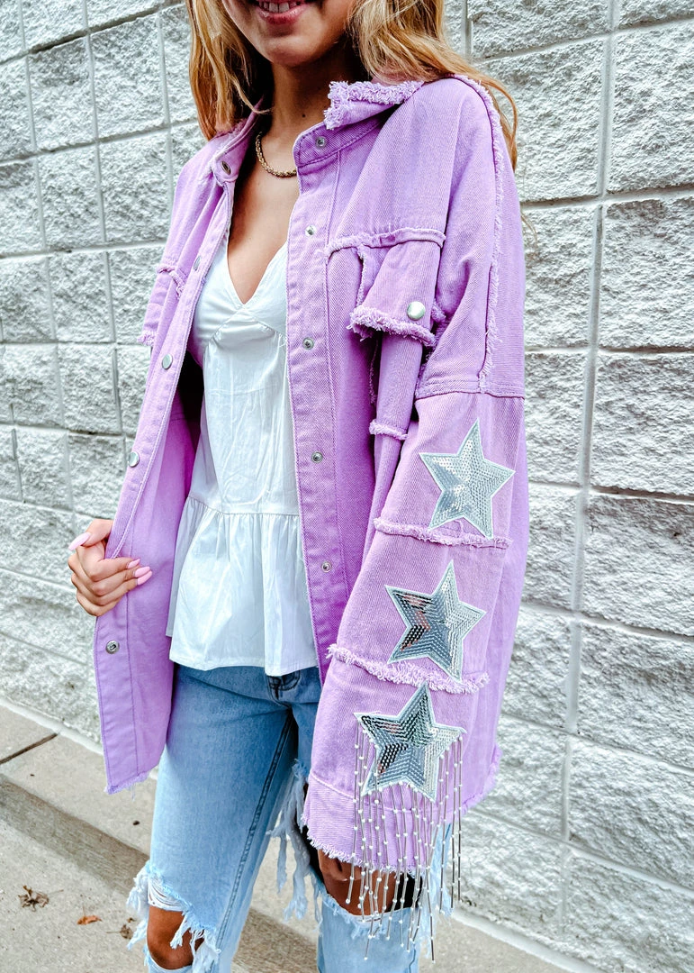 Fantastic Fawn Game Day Collection Dolly Star Patch Jacket - Stylish Outerwear for Game Day 3 Fantastic Fawn Game Day Collection Dolly Star Patch Jacket