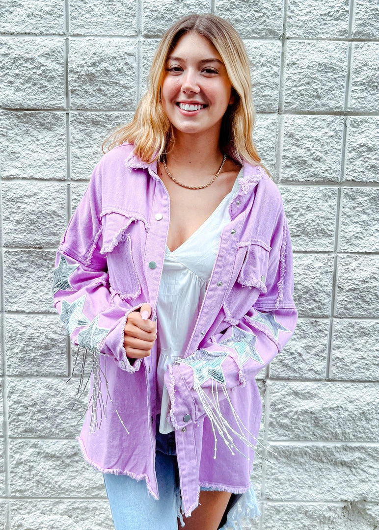 Fantastic Fawn Game Day Collection Dolly Star Patch Jacket - Stylish Outerwear for Game Day 4 Fantastic Fawn Game Day Collection Dolly Star Patch Jacket