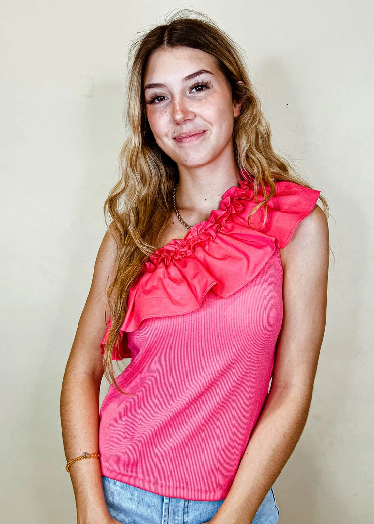 Elegant Strut & Bolt Jubilee Ruffle One Shoulder Top for Women | Chic Tops Collection 4 Strut & Bolt Jubilee Ruffle One Shoulder Top Tops