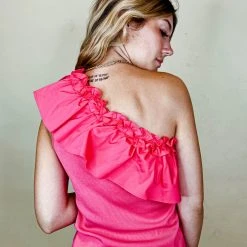 Elegant Strut & Bolt Jubilee Ruffle One Shoulder Top for Women | Chic Tops Collection 9 Strut & Bolt Jubilee Ruffle One Shoulder Top Tops