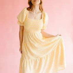 &Merci Dresses Finley Smocked Gingham Dress