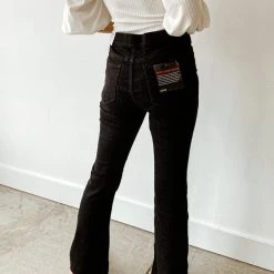 Cello Elastic Waist Pull-On Flare Jeans for Women - Comfortable Stretch Denim Pants 19 Cello Bottoms Elastic Waist Pull On Flares