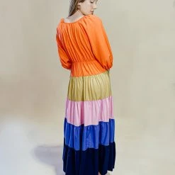 Entro Dahlia Colorblock Maxi Dress Dresses