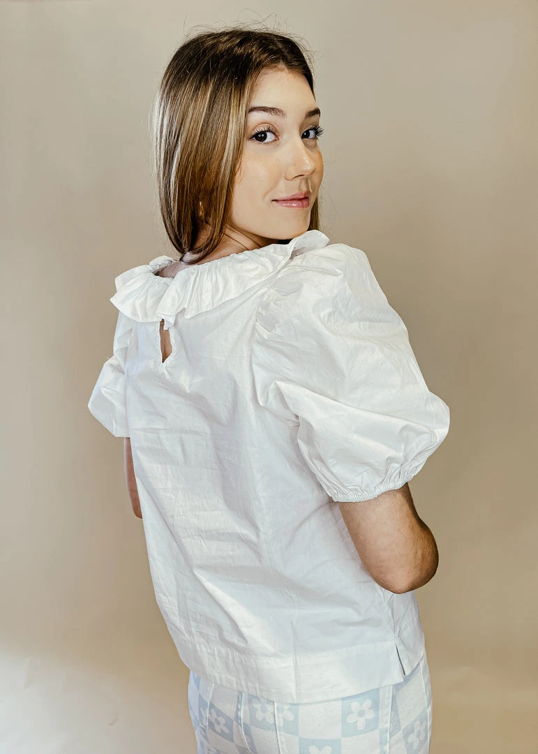 2.7 August Apparel Isabelle Puff Sleeve Top - Women's Stylish Blouse for Casual & Formal Wear 4 2.7 August Apparel Isabelle Puff Sleeve Top