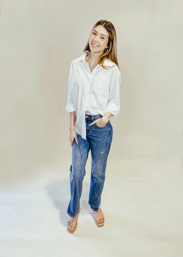 Cello Bottoms Lacey Straight Leg Jeans - Women's High-Waisted Stretch Denim Pants 4 Cello Bottoms Lacey Straight Leg Jeans