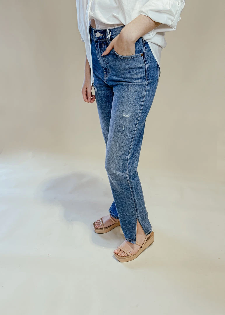 Cello Bottoms Lacey Straight Leg Jeans - Women's High-Waisted Stretch Denim Pants 5 Cello Bottoms Lacey Straight Leg Jeans