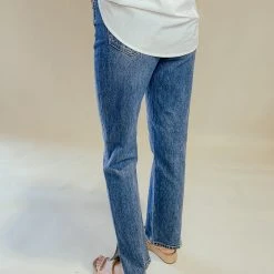 Cello Bottoms Lacey Straight Leg Jeans - Women's High-Waisted Stretch Denim Pants 9 Cello Bottoms Lacey Straight Leg Jeans